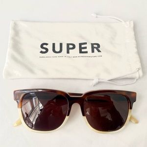 RetroSuperFuture Tortoise/Cream Two-Tone Sunglasses